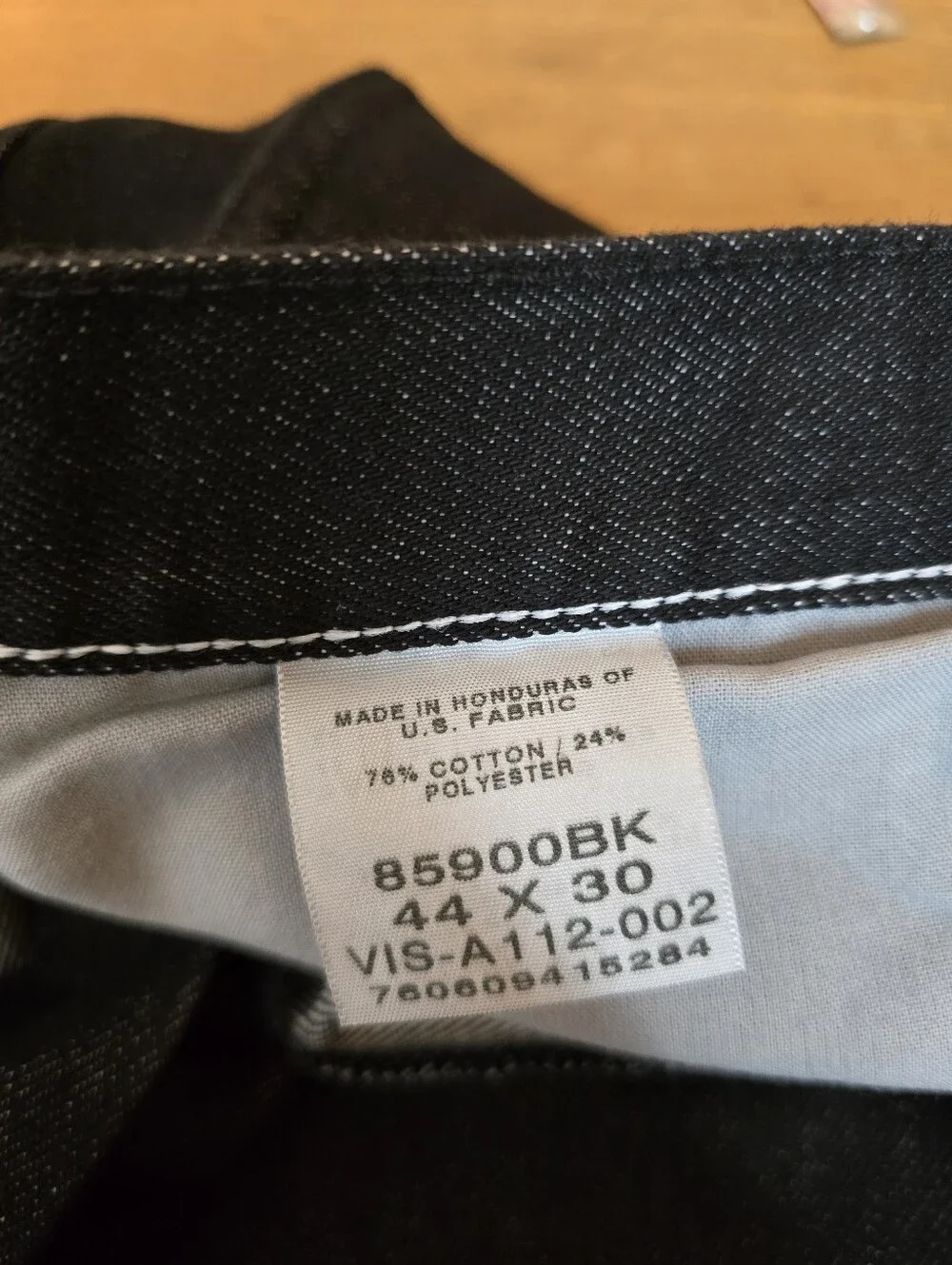 Wrangler Hero Men's Stretch Black Jeans 44 Regular Fit Straight Leg NWT